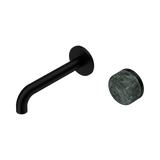 Nero Serenity Progressive Wall Basin Mixer Set 160mm Spout Trim Kit Only Verde Alpi Handle Matte Black 24E104MB