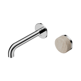 Nero Serenity Progressive Wall Basin Mixer Set 160mm Spout Trim Kit Only Rome Travertine Handle Chrome 24E105CH