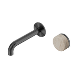 Nero Serenity Progressive Wall Basin Mixer Set 160mm Spout Trim Kit Only Rome Travertine Handle Gunmetal 24E105GM