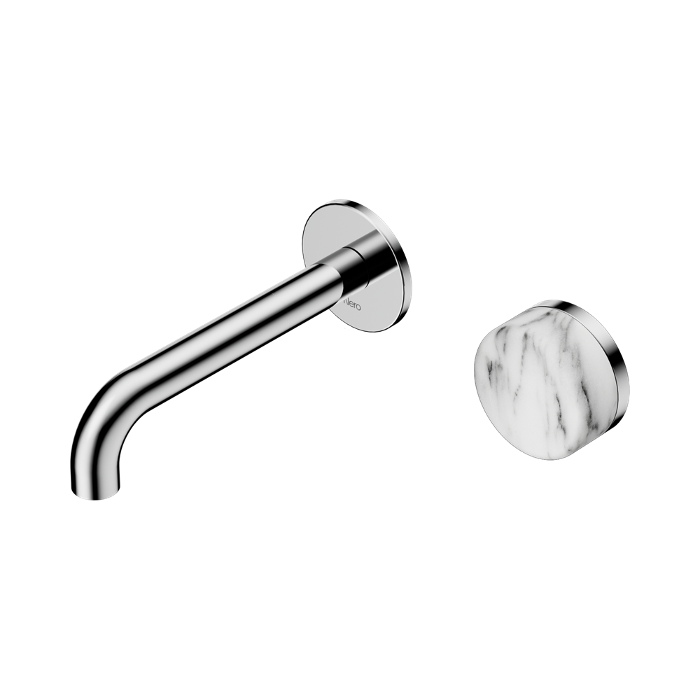 Nero Serenity Progressive Wall Basin Mixer Set 160mm Spout Trim Kit Only Arabescato Corchia Handle Chrome 24E106CH