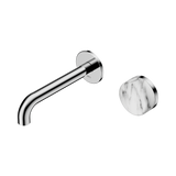 Nero Serenity Progressive Wall Basin Mixer Set 160mm Spout Trim Kit Only Arabescato Corchia Handle Chrome 24E106CH