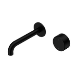 Nero Serenity Progressive Wall Basin Mixer Set 160mm Spout Trim Kit Only Metal Handle Matte Black 24E108MB