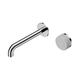 Nero Serenity Progressive Wall Basin Mixer Set 185mm Spout Trim Kit Only Carrara Handle Chrome 24E109CH