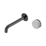 Nero Serenity Progressive Wall Basin Mixer Set 185mm Spout Trim Kit Only Carrara Handle Gunmetal 24E109GM