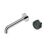 Nero Serenity Progressive Wall Basin Mixer Set 185mm Spout Trim Kit Only Verde Alpi Handle Chrome 24E110CH