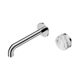 Nero Serenity Progressive Wall Basin Mixer Set 185mm Spout Trim Kit Only Arabescato Corchia Handle Chrome 24E112CH