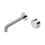 Nero Serenity Progressive Wall Basin Mixer Set 185mm Spout Trim Kit Only Metal Handle Chrome 24E114CH