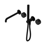 Nero Serenity Progressive Shower System 220mm Spout Slim Shower Trim Kit Only Marquina Black Handle Matte Black 24E121MB
