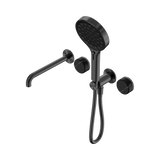 Nero Serenity Progressive Shower System 220mm Spout Serenity Shower Trim Kit Only Marquina Black Handle Gunmetal 24E122GM