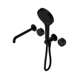 Nero Serenity Progressive Shower System 220mm Spout Serenity Shower Trim Kit Only Marquina Black Handle Matte Black 24E122MB