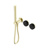 Nero Serenity Progressive Shower System Slim Shower Trim Kit Only Marquina Black Handle Brushed Gold 24E123BG