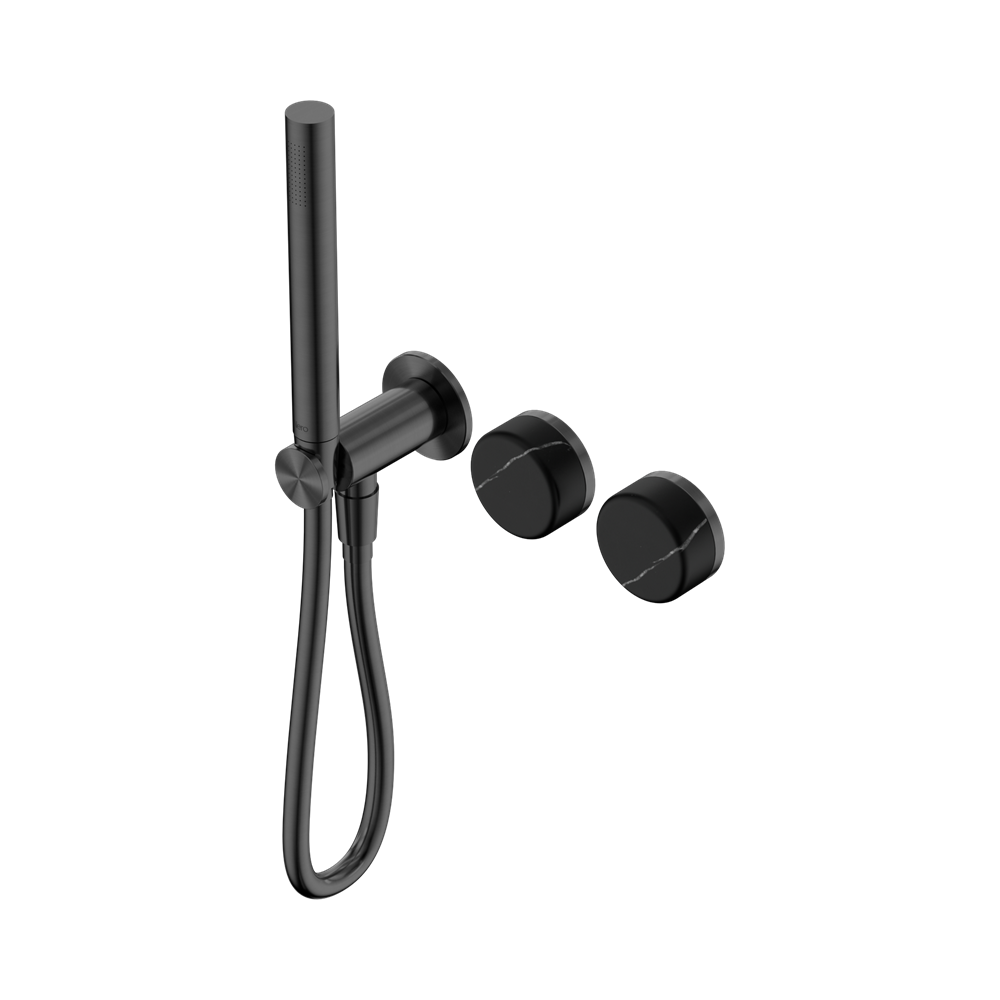 Nero Serenity Progressive Shower System Slim Shower Trim Kit Only Marquina Black Handle Gunmetal 24E123GM