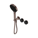 Nero Serenity Progressive Shower System Serenity Shower Trim Kit Only Marquina Black Handle Brushed Bronze 24E124BZ