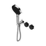 Nero Serenity Progressive Shower System Serenity Shower Trim Kit Only Marquina Black Handle Chrome 24E124CH