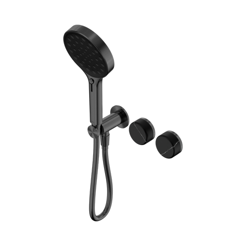 Nero Serenity Progressive Shower System Serenity Shower Trim Kit Only Marquina Black Handle Gunmetal 24E124GM