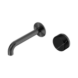 Nero Serenity Progressive Wall Basin Mixer Set 160mm Spout Trim Kit Only Marquina Black Handle Gunmetal 24E125GM