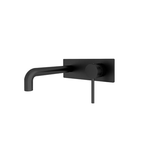 Amelie Royale Pin Wall Basin/Bath Mixer Rectangle Plate (Trim Kit Only) 185mm Matte Black BDO250810BTMB