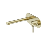 Nero Dolce 2 Wall Basin/Bath Mixer Set 185mm Spout Brushed Gold 25B005BG