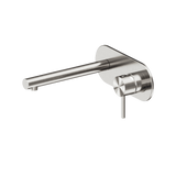 Nero Dolce 2 Wall Basin/Bath Mixer Set 185mm Spout Brushed Nickel 25B005BN