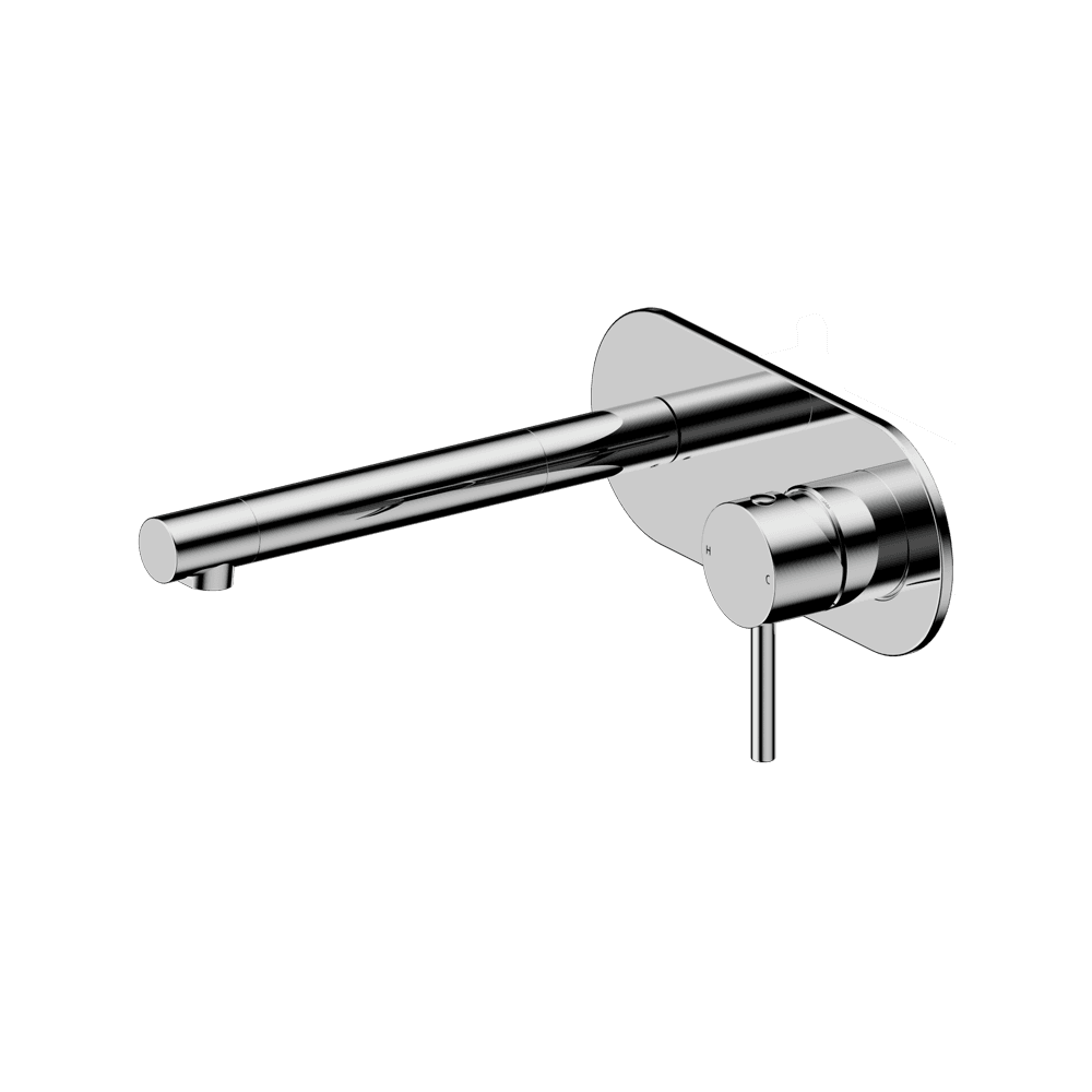 Nero Dolce 2 Wall Basin/Bath Mixer Set 185mm Spout Chrome 25B005CH