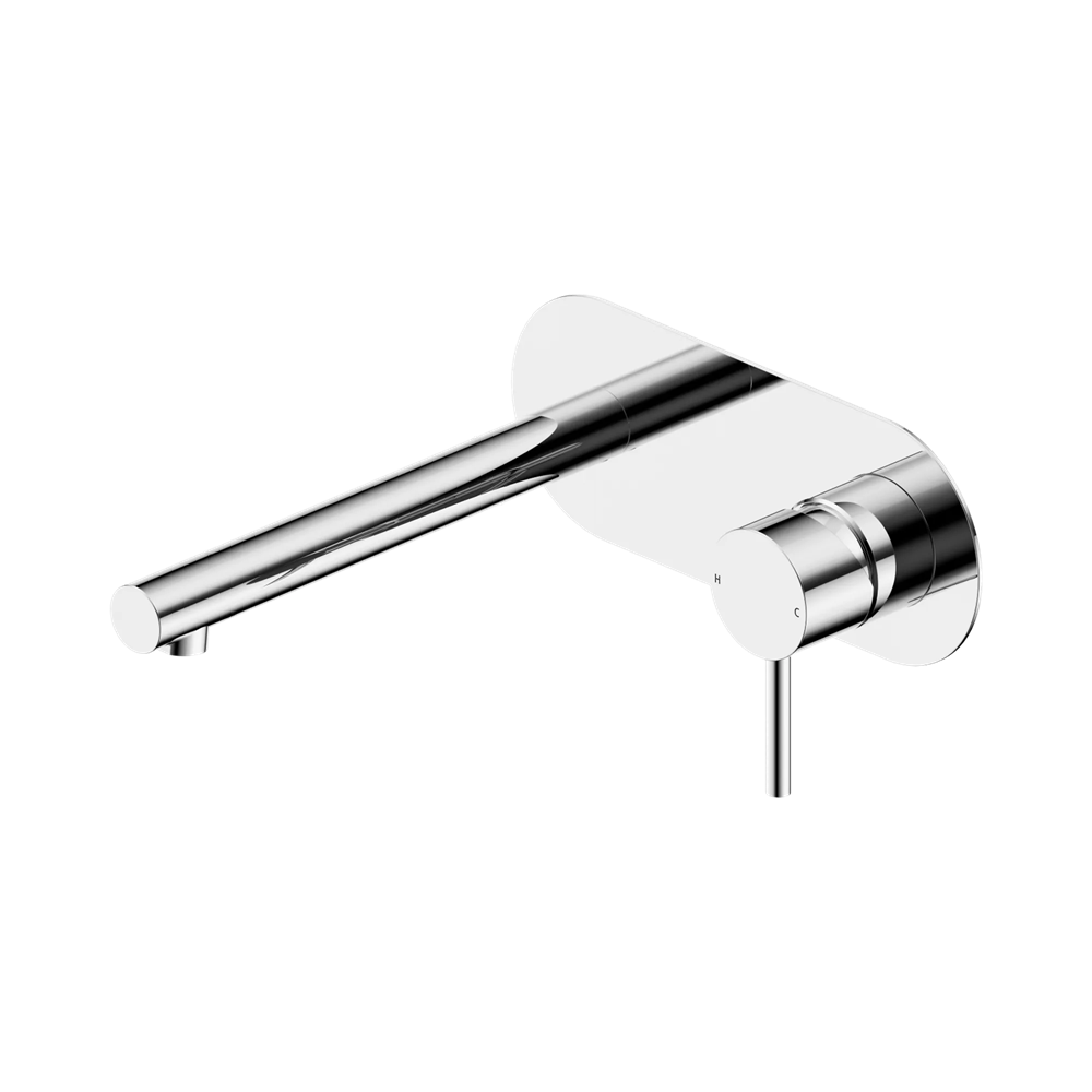 Amelie Royale II Pin Wall Basin/Bath Mixer Pin with Back Plate 185mm Straight Spout (Trim Kit) Chrome BDO25B007CH