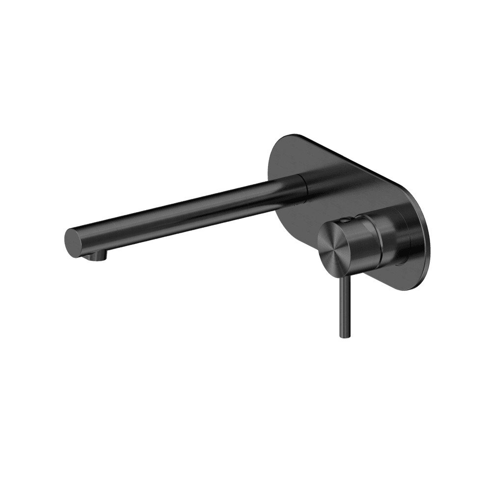 Nero Dolce 2 Wall Basin/Bath Mixer Set 185mm Spout Gunmetal 25B005GM