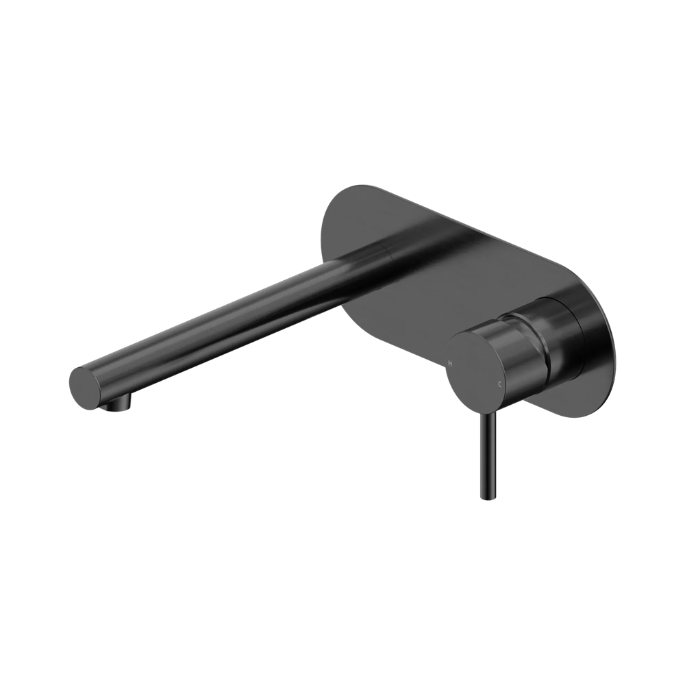 Amelie Royale II Pin Wall Basin/Bath Mixer Pin with Back Plate 185mm Straight Spout (Full Kit) Gunmetal BDO25B005GM