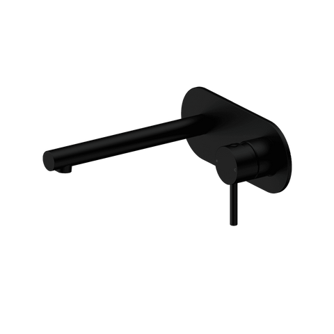 Nero Dolce 2 Wall Basin/Bath Mixer Set 185mm Spout Matte Black 25B005MB