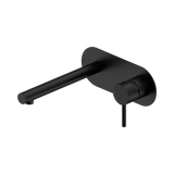 Amelie Royale II Pin Wall Basin/Bath Mixer Pin with Back Plate 185mm Straight Spout  (Full Kit) Matte Black BDO25B005MB