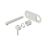 Nero Dolce 2 Wall Basin/Bath Mixer Set 185mm Spout (Trim Kit Only) Brushed Nickel 25B007BN
