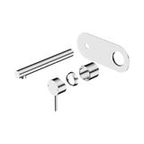 Nero Dolce 2 Wall Basin/Bath Mixer Set 185mm Spout (Trim Kit Only) Chrome 25B007CH