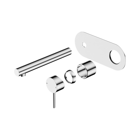 Nero Dolce 2 Wall Basin/Bath Mixer Set 185mm Spout (Trim Kit Only) Chrome 25B007CH