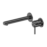 Nero Dolce 2 Wall Basin/Bath Mixer Set Separate Plates 185mm Spout (Trim Kit Only) Gunmetal 25B008GM