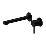 Nero Dolce 2 Wall Basin/Bath Mixer Set Separate Plates 185mm Spout (Trim Kit Only) Matte Black 25B008MB