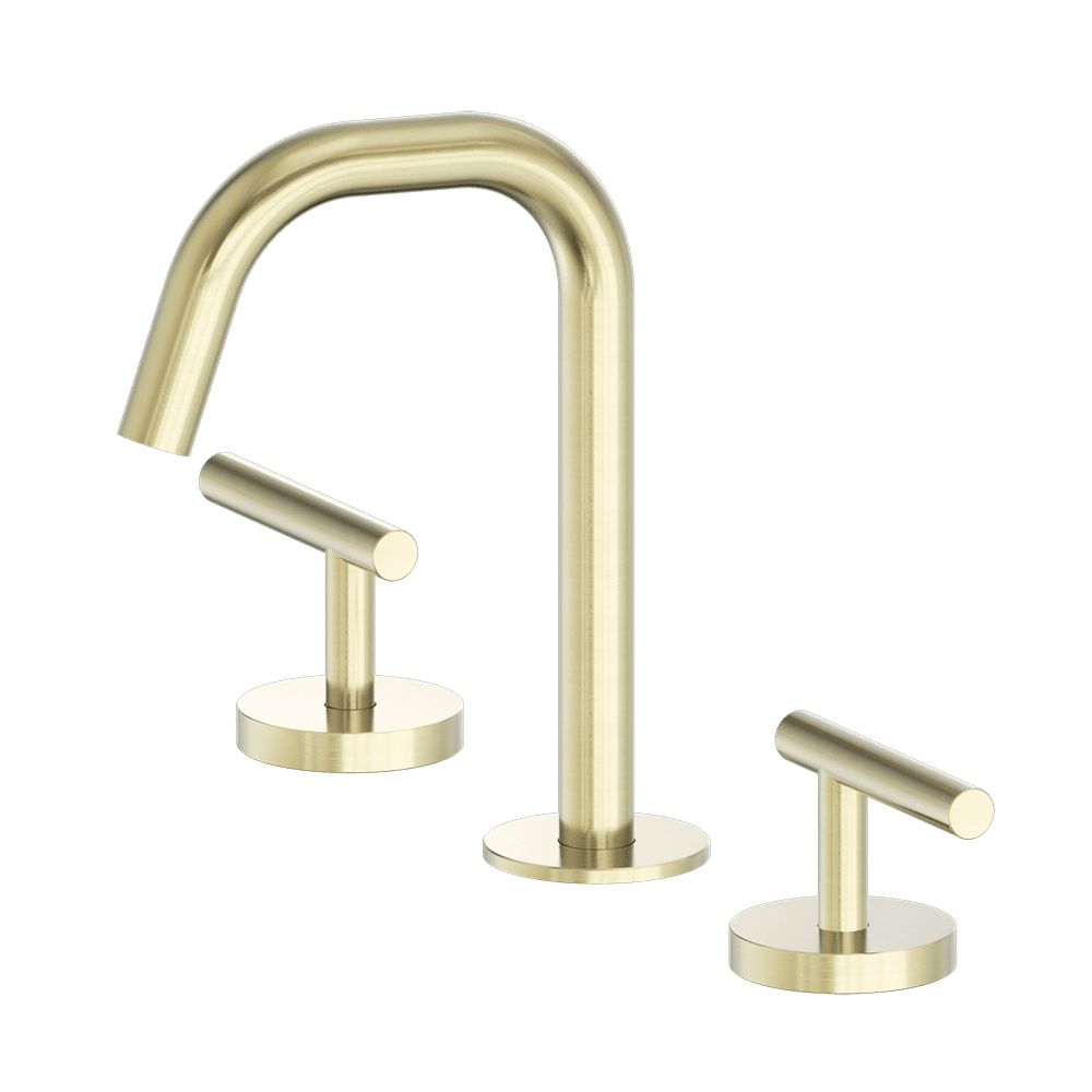Nero Mecca Lever Hob Basin Set 1/4 Turn Edge Spout Brushed Gold 25D001BG