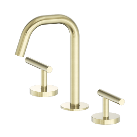 Nero Mecca Lever Hob Basin Set 1/4 Turn Edge Spout Brushed Gold 25D001BG