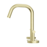 Nero Mecca Lever Hob Basin Set 1/4 Turn Edge Spout Brushed Gold 25D001BG