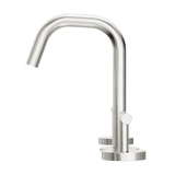 Nero Mecca Lever Hob Basin Set 1/4 Turn Edge Spout Brushed Nickel 25D001BN