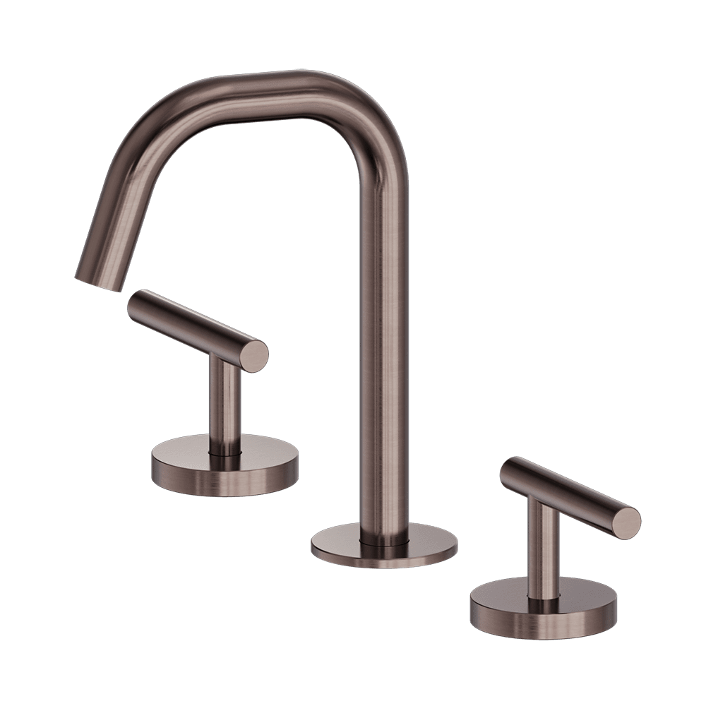 Nero Mecca Lever Hob Basin Set 1/4 Turn Edge Spout Brushed Bronze 25D001BZ