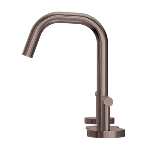 Nero Mecca Lever Hob Basin Set 1/4 Turn Edge Spout Brushed Bronze 25D001BZ
