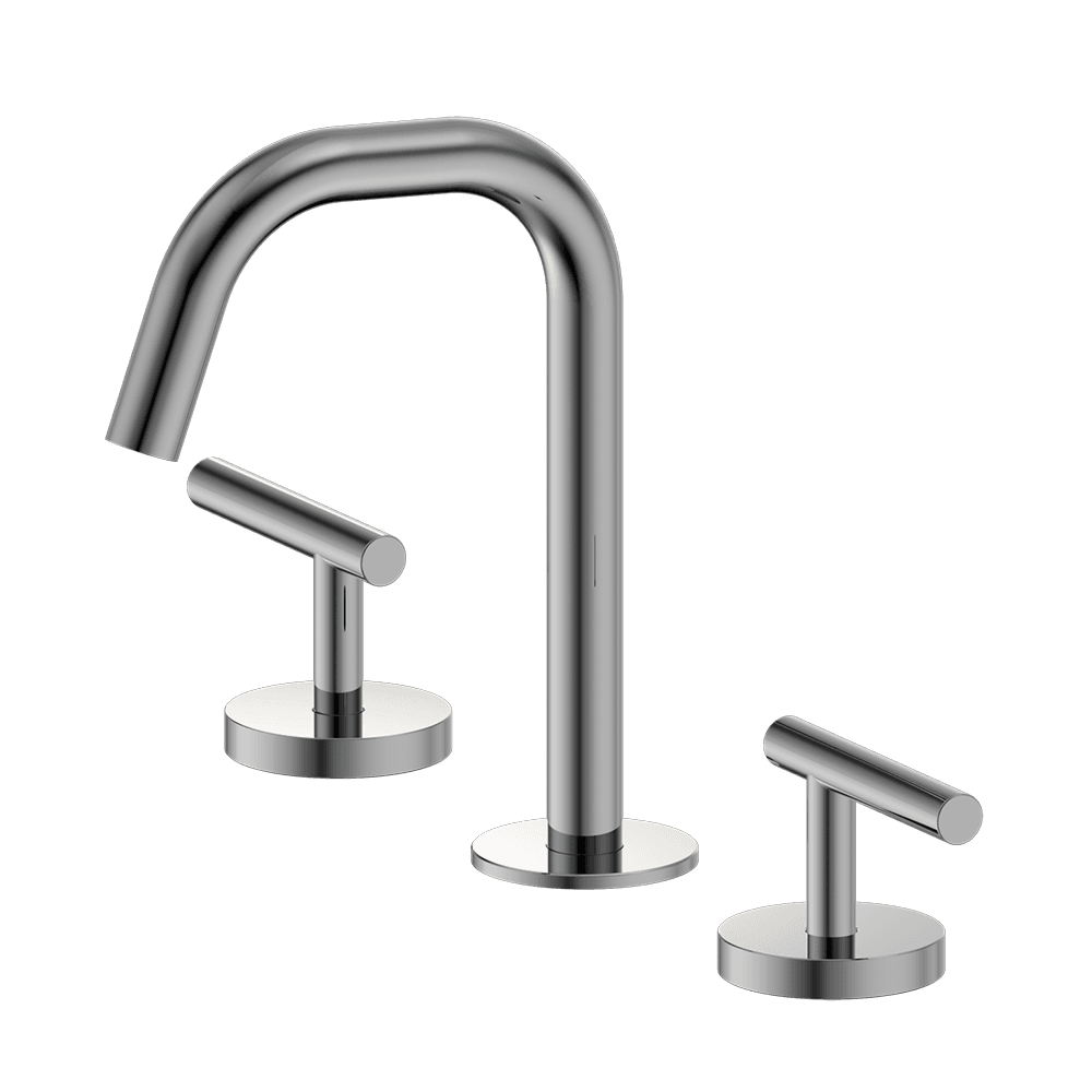 Nero Mecca Lever Hob Basin Set 1/4 Turn Edge Spout Chrome 25D001CH