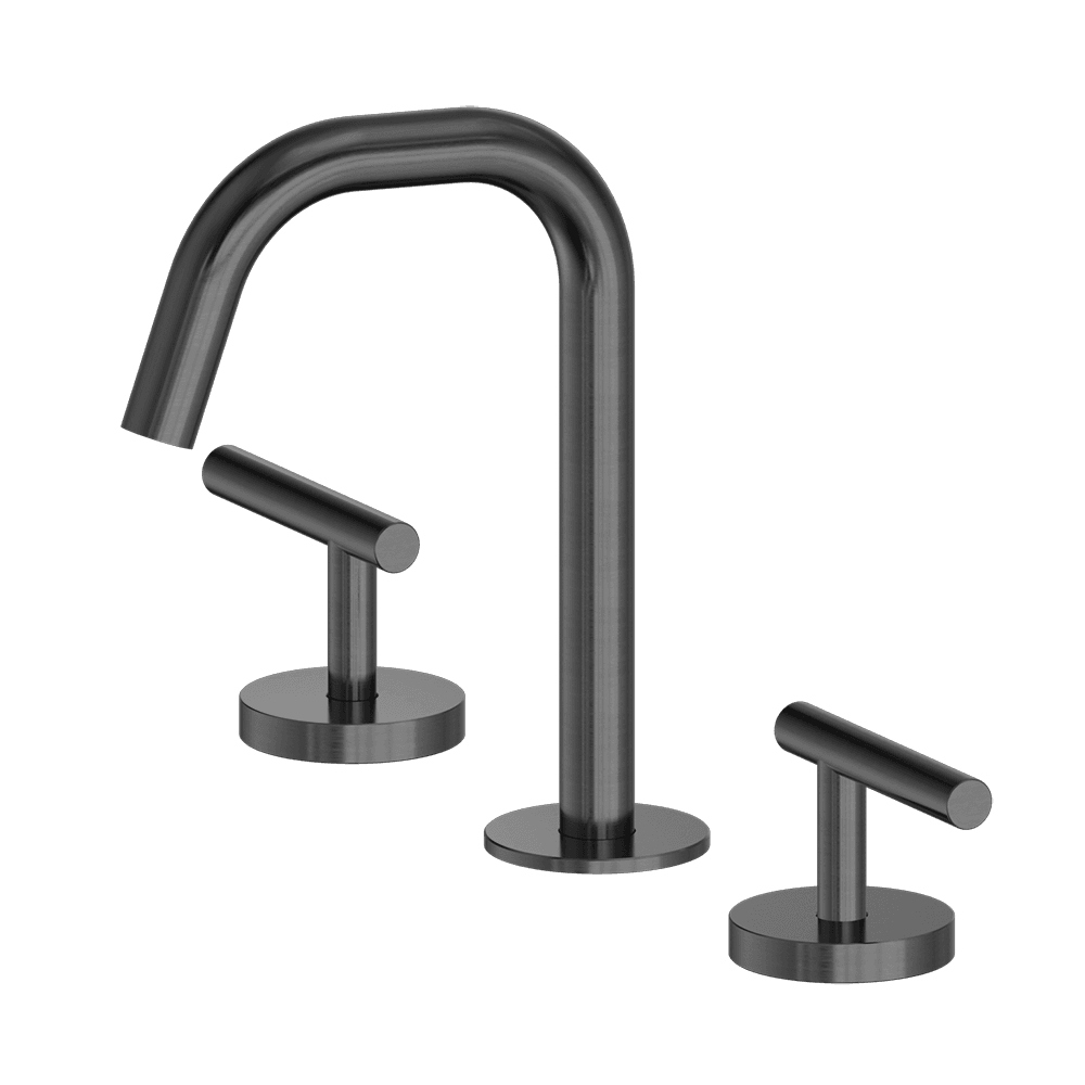 Nero Mecca Lever Hob Basin Set 1/4 Turn Edge Spout Gunmetal 25D001GM