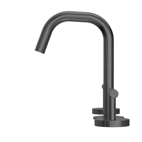 Nero Mecca Lever Hob Basin Set 1/4 Turn Edge Spout Gunmetal 25D001GM