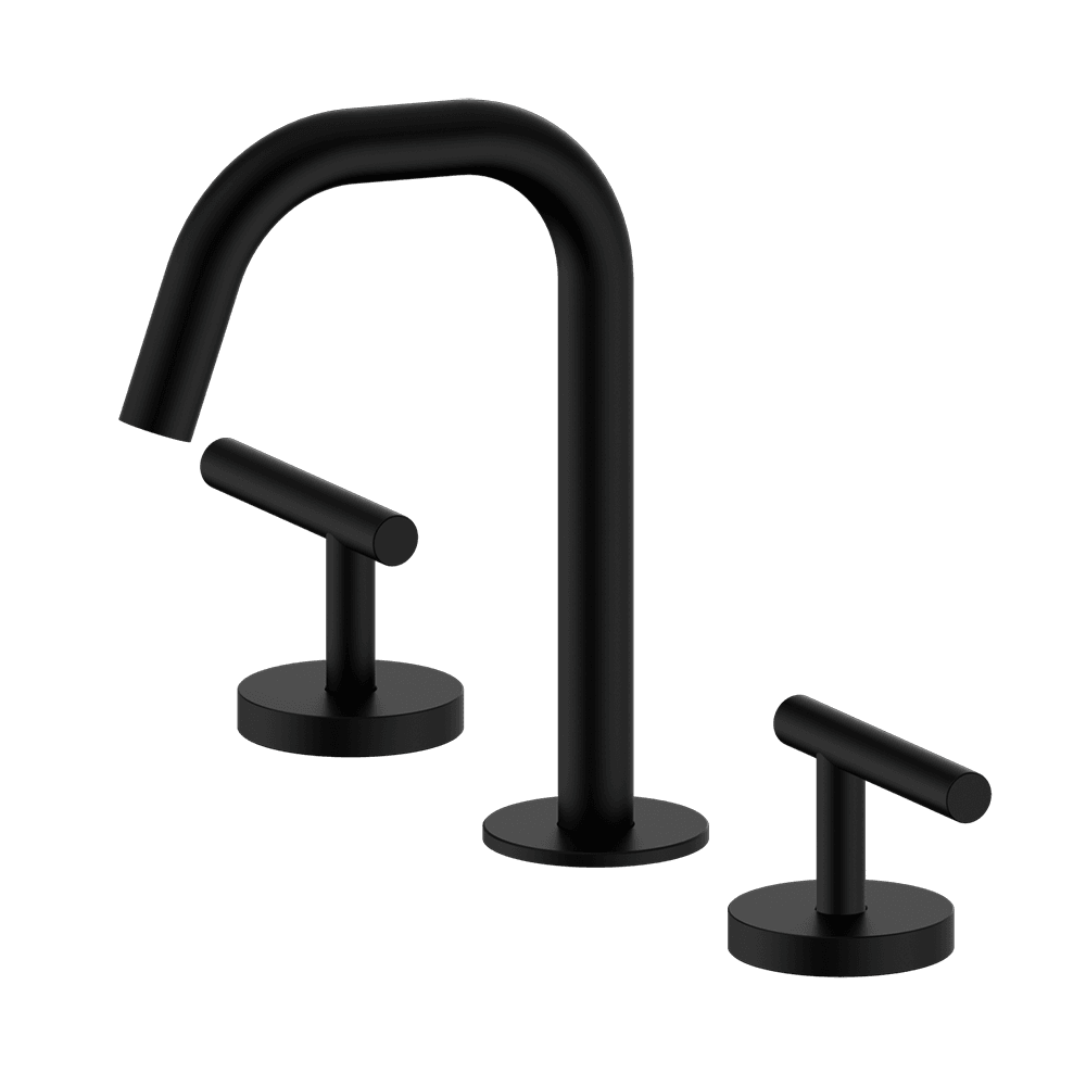 Nero Mecca Lever Hob Basin Set 1/4 Turn Edge Spout Matte Black 25D001MB