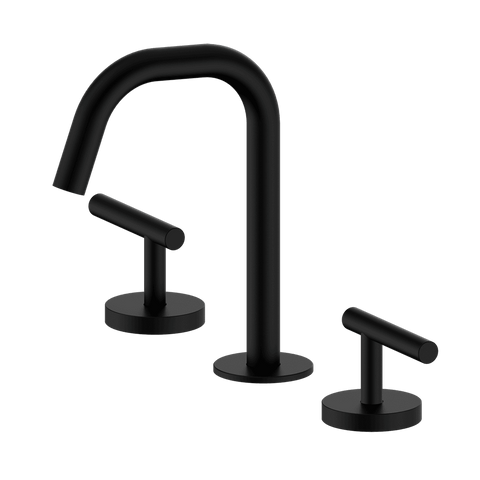Nero Mecca Lever Hob Basin Set 1/4 Turn Edge Spout Matte Black 25D001MB
