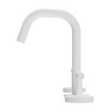 Nero Mecca Lever Hob Basin Set 1/4 Turn Edge Spout Matte White 25D001MW