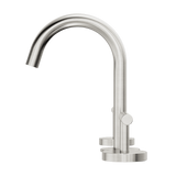 Nero Mecca Lever Hob Basin Set 1/4 Turn Arc Spout Brushed Nickel 25D002BN