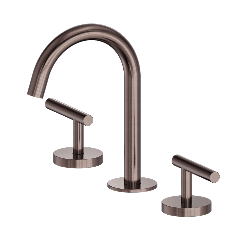 Nero Mecca Lever Hob Basin Set 1/4 Turn Arc Spout Brushed Bronze 25D002BZ