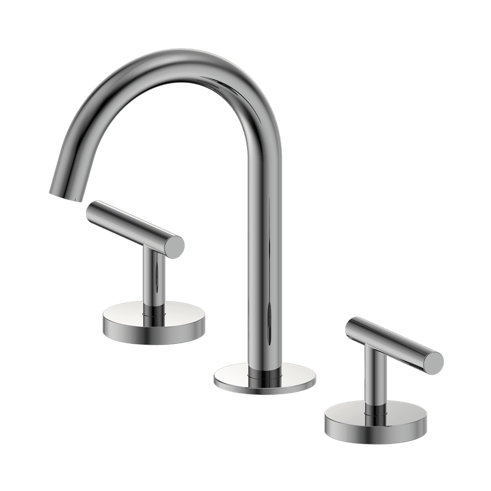 Nero Mecca Lever Hob Basin Set 1/4 Turn Arc Spout Chrome 25D002CH