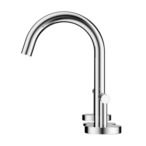 Nero Mecca Lever Hob Basin Set 1/4 Turn Arc Spout Chrome 25D002CH